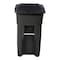 Toter 32 Gal. Blackstone Trash Can with Quiet Wheels and Attached Black Lid ANA32 - alternate 2